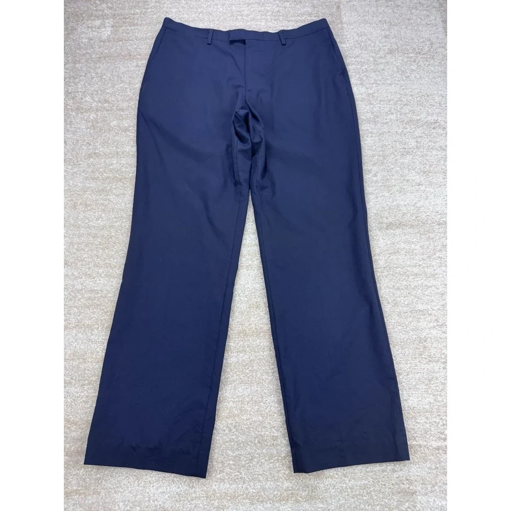 Banana Republic 36x32 Navy Blue 257847 Slim‎ Marzotto Wool Suit Mens Dress Pants